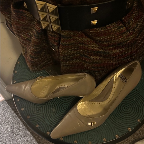 Brown Herringbone Blazer and Skirt Suit with Statement Necklace - Picture 12 of 14